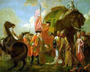 Francis Hayman Lord Clive meeting with Mir Jafar at the Battle of Plassey in 1757 Norge oil painting art